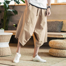 Load image into Gallery viewer, Dropshipping Men Harajuku Harem Pants 2020 Mens Summer Cotton Linen Joggers Pants Male Vintage Chinese Style Sweatpants Fashions