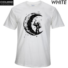 Load image into Gallery viewer, 100% cotton digging the moon print funny mens o-neck t shirts fashion men&#39;s tops men T-shirt cool men tshirt male men tee shirts
