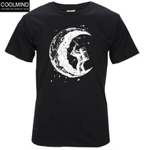 Load image into Gallery viewer, 100% cotton digging the moon print funny mens o-neck t shirts fashion men&#39;s tops men T-shirt cool men tshirt male men tee shirts