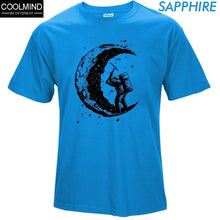 Load image into Gallery viewer, 100% cotton digging the moon print funny mens o-neck t shirts fashion men&#39;s tops men T-shirt cool men tshirt male men tee shirts