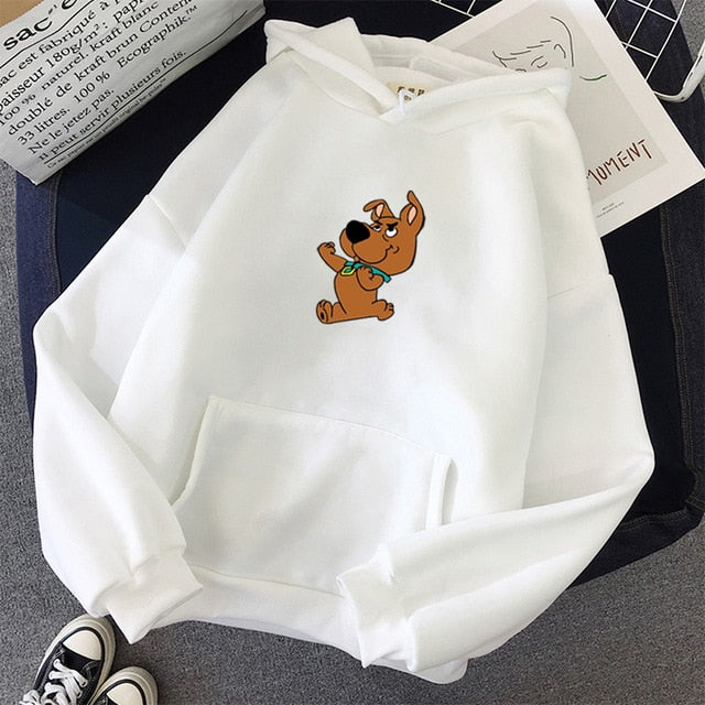 oversized Cute Dog Print Sweatshirt Kawaii Hoodies for Women top clothes Hoody Female Itself  Winter Women's Hoodies Full Sleeve