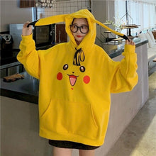 Load image into Gallery viewer, NiceMix Women Autumn Thick Loose Sweatshirt Harajuku Letters Printed Lovely Frog Casual Hooded Hoodies Pullover Female Thicken C