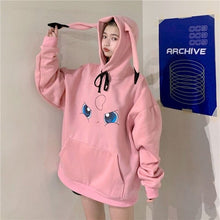 Load image into Gallery viewer, NiceMix Women Autumn Thick Loose Sweatshirt Harajuku Letters Printed Lovely Frog Casual Hooded Hoodies Pullover Female Thicken C