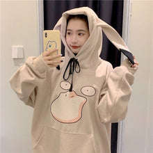 Load image into Gallery viewer, NiceMix Women Autumn Thick Loose Sweatshirt Harajuku Letters Printed Lovely Frog Casual Hooded Hoodies Pullover Female Thicken C