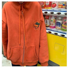 Load image into Gallery viewer, NiceMix Women Autumn Thick Loose Sweatshirt Harajuku Letters Printed Lovely Frog Casual Hooded Hoodies Pullover Female Thicken C