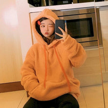 Load image into Gallery viewer, NiceMix Women Autumn Thick Loose Sweatshirt Harajuku Letters Printed Lovely Frog Casual Hooded Hoodies Pullover Female Thicken C