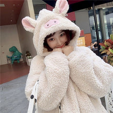 Load image into Gallery viewer, NiceMix Women Autumn Thick Loose Sweatshirt Harajuku Letters Printed Lovely Frog Casual Hooded Hoodies Pullover Female Thicken C