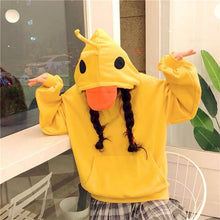Load image into Gallery viewer, NiceMix Women Autumn Thick Loose Sweatshirt Harajuku Letters Printed Lovely Frog Casual Hooded Hoodies Pullover Female Thicken C