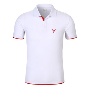 2020 NEW Clothes Men Knitted Polo Shirt Contrast Color Short Sleeve Turn-down Neck Top Breathable Plus Size Sport Men's Polo Tee