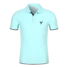 Load image into Gallery viewer, 2020 NEW Clothes Men Knitted Polo Shirt Contrast Color Short Sleeve Turn-down Neck Top Breathable Plus Size Sport Men&#39;s Polo Tee