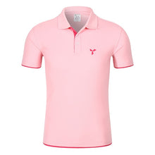 Load image into Gallery viewer, 2020 NEW Clothes Men Knitted Polo Shirt Contrast Color Short Sleeve Turn-down Neck Top Breathable Plus Size Sport Men&#39;s Polo Tee