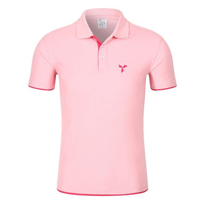 2020 NEW Clothes Men Knitted Polo Shirt Contrast Color Short Sleeve Turn-down Neck Top Breathable Plus Size Sport Men's Polo Tee