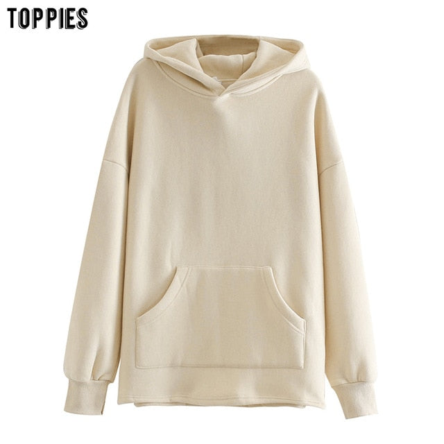 toppies loose oversize hoodies womens sweatshirt autumn winter fleece hoodies 2020 women clothes