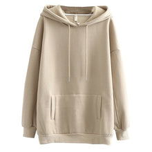 Load image into Gallery viewer, Tangada women fleece hoodie sweatshirts winter japanese fashion 2020 oversize ladies pullovers warm pocket hooded jacket SD60