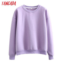Load image into Gallery viewer, Tangada women fleece hoodie sweatshirts winter japanese fashion 2020 oversize ladies pullovers warm pocket hooded jacket SD60